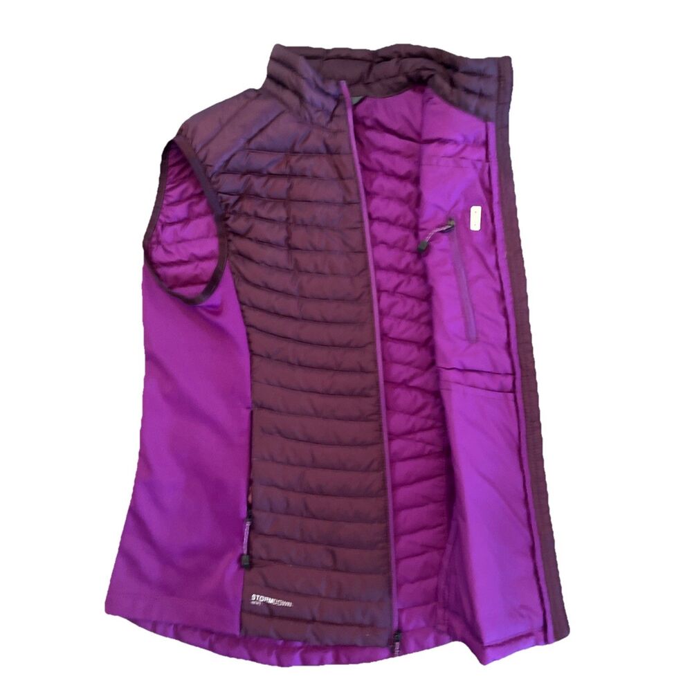 Eddie Bauer First Ascent Womens Size Small Down 800 Stormdown Purple Puffer Vest - Picture 5 of 9